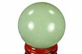 Polished Green Aventurine Sphere - China #115998-1